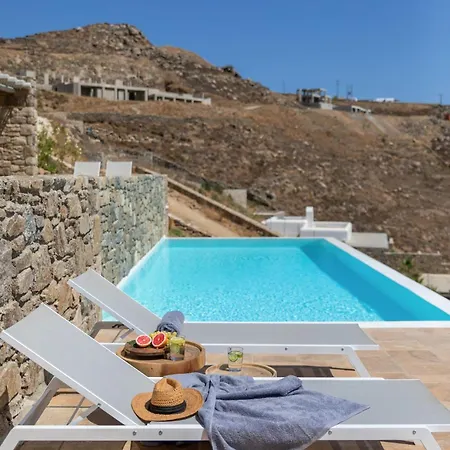 Renovated Luxury Oceanview With Pool In Mykonos Вилла