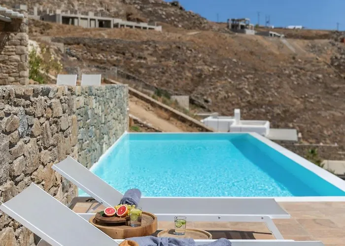 Renovated Luxury Oceanview With Pool In Mykonos فيلة