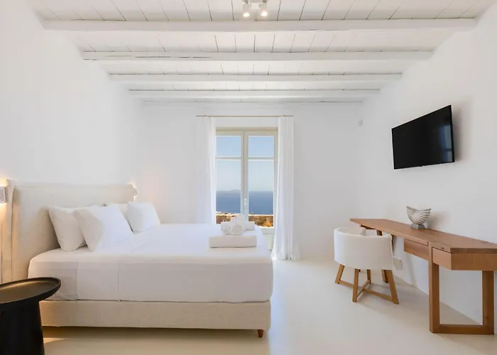 Renovated Luxury Oceanview With Pool In Mykonos فيلة